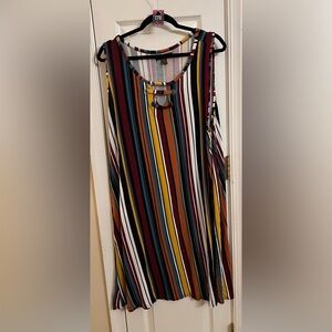 Goddess Multicolor Striped Maxi Skirt
